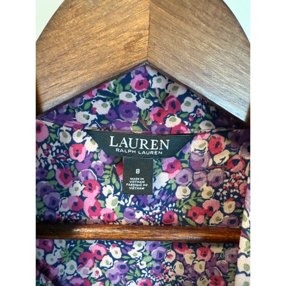 Lauren Ralph Lauren Curve Zachari Midi Shirt Dress Size 8 - Picture 5 of 11